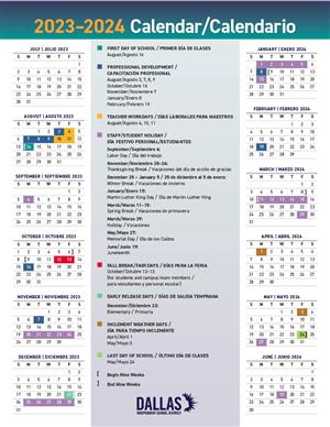  2023-2024 Calendar / Calendario
